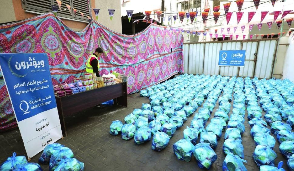 Qatar Charity Implements Feed the Fasting Project in Gaza
